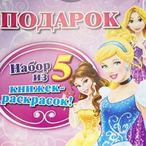 A set of 5 painting books "Princess. Disney". Set No. 2